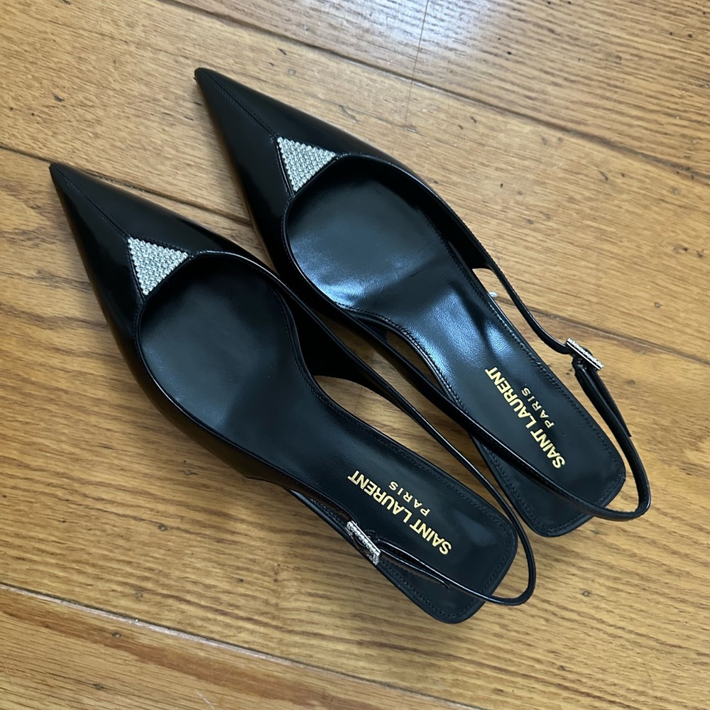 Slingbacks with Crystals Accent - Picture 1 of 7
